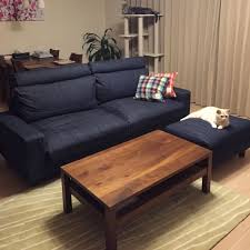 リビング デニム生地 猫のいる生活 猫 マンション などのインテリア実例 2016 06 20 22 01 00 roomclip ルームクリップ 無印良品 ソファ インテリア リビングルームのデザイン