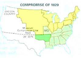 Missouri Compromise Line Map Missouri Compromise