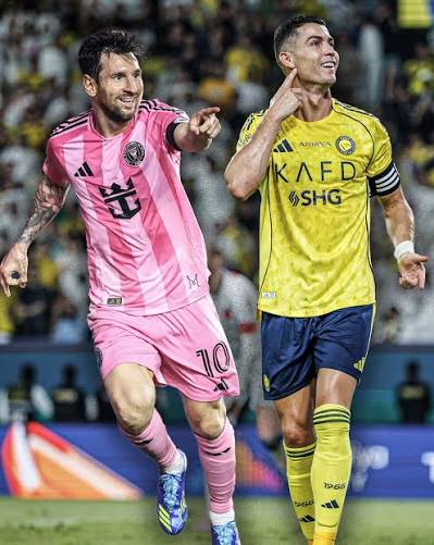 Lionel Messi and Cristiano Ronaldo are still scoring braces at 38 years old  and 40 years old  These two 's still pushing each other (via @mls on  Apple TV)