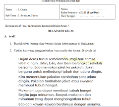 Kisi Kisi Dan Soal Ph Pts Pas Kelas 3 Semester 2 Revisi 2019 Beserta Kunci Jawaban Info Pendidikan Terbaru