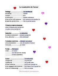 Valentine S Day Vocabulary French Anglais Free Vocabulary English Vocabulary Day