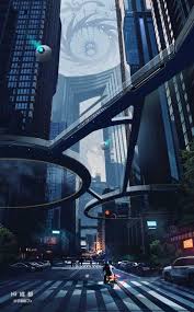 Fashion Changan Moon Street View Of Chinese City In The Future Youfashion Net Leading Fashion Futuristic City Cyberpunk City Futuristic Architecture