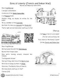 Sons Of Liberty French And Indian War In 2020 War History Lessons Reading Comprehension Questions