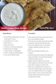 Multi Grain Dosa Recipe Tastedrecipes Recipe Indian Food Recipes Vegetarian Food Tasting Recipes