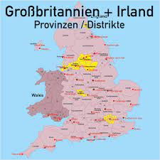 Am 11 november 2016 um 20:45. Grossbritannien Irland Vektorkarte England Schottland Wales Nordirland Provinzen Distrikte