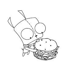 Invader zim coloring page 01. Invader Zim Coloring Pages Books 100 Free And Printable