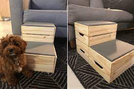 Dog stairs are necessary if your pet is. Small Dog Diy These Dog Steps From Ikea Crates Ikea Hackers