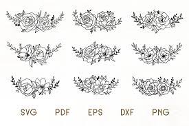 Download Flowers Svg Set Of 9 Floral Design Elements 826922 Illustrations Design Bundles