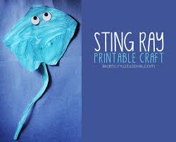 Printable Sting Ray Craft Unter Dem Meer Basteln Kinderfest Kinder