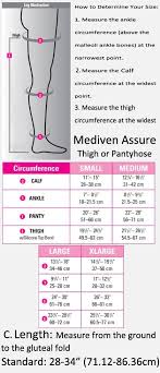 Assure By Medi 20 30 Mmhg Thigh High Closed Toe Compression Stockings W Beaded Silicone Band