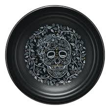 Luncheon Plate Skull And Vine Fiesta Dinnerware Fiesta Black Skulls