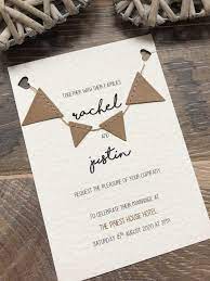 Bunting Wedding Invitations Handmade Rustic Wedding Invites Wedding Invitat Handmade Wedding Invitations Wedding Invitations Rustic Wedding Invitation Kits