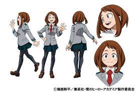 She has little pads on the top of each of her fingers, similar to the pads on an animal's paws, which are used to activate. My Hero Academia Anime S Ochako Tenya Character Designs Revealed News Anime News Network
