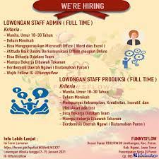 Sistem kerja cv obs grop indonesia ngawi. Lowongan Kerja Funnysflow Buket Bunga Ngawi Januari 2021