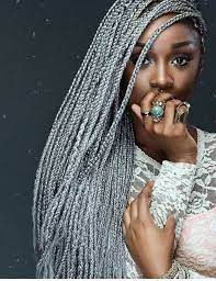 13 Drool Worthy Gray Braids Inspiration Styles Jjbraids Box Braids Hairstyles Hair Styles Box Braids Styling
