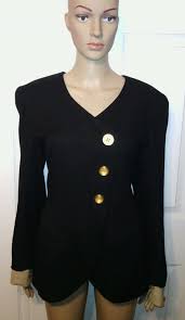 Black And Gold Jacket Womens Women S Christian Dior Blazer Sz 8 Black Gold Jacket Designer Vguc Christiandior Blazer Gold Jacket Women Fashion