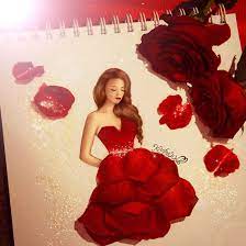 عشيقة طحلب شخصي رسم فستان ورد outofstepwineco com