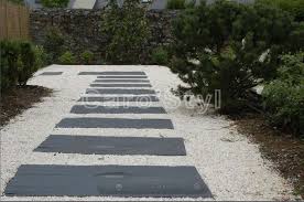 Allee En Pas Japonais Dalle Jardin Jardins Dalles