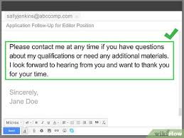 How to write formal email for job application? Eine Folge E Mail Auf Eine Bewerbung Schreiben Wikihow