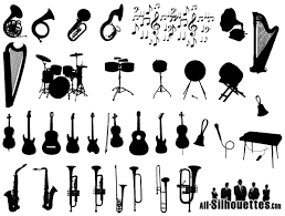 Free music instrument tuner (fmit) is a graphical utility for tuning your musical instruments, with error and volume history and advanced features. Free Vector Musical Instruments Silhouettes
