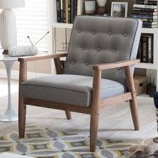 Baxton Studio Sorrento Mid Century Modern Lounge Accent Chair Kohls In 2020 Wooden Lounge Chair Mid Century Modern Lounge Upholstered Accent Chairs