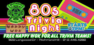 Jul 02, 2021 · 1980's fashion trivia questions and answers. Thirsty Thursday Themed Trivia 1980 S Trivia Rad Debellation Brewing