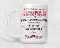 Mother In Law Mug Thank You Mug Funny Coffee Mug New Mother In Law Thank You Gift Mothers Day Gift Funny Coffee Mugs Coffee Humor Mugs