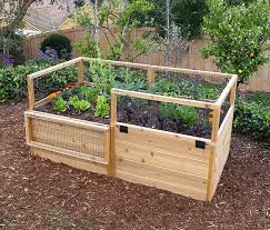 3 X 6 Raised Garden Bed With Hinged Fencing Cedar Raised Garden Beds Garden Beds Garden Boxes Raised