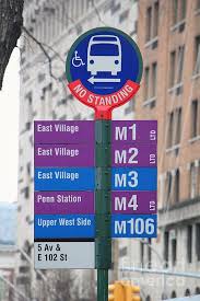 Bus Stop Sign In New York City By Nishanth Gopinathan In 2020 Bus Stop Sign Bus Stop Transit Signage
