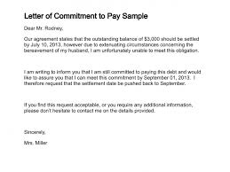 Letter Of Commitment To Pay Sample Letter Of Employment Letter Sample Lettering