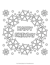 Free, printable mandala coloring pages for adults in every design you can imagine. Happy Birthday Coloring Pages Free Printable Pdf From Primarygames