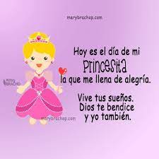 Imagen con frases para una hija. Tarjeta Para Mi Hija Mi Princesa Feliz Dia Cumple Bendicion Cristiana Dia Del Nino Frases Feliz Dia Nino Frases De Feliz Cumple