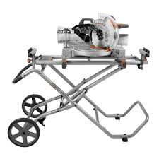 Because many carpenters and woodworkers carry their miter saws to and from job sites, manufacturers have designed the saws to be safely and easily . Ridgid Universal Mobile Miter Saw Stand W Mounting Braces