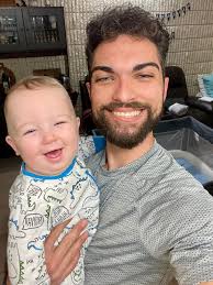 Just me and my little nephew! 😇😁😊 He's a happy guy!