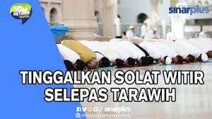 Solat sunat witir boleh dilakukan dalam beberapa rakaat iaitu satu, tiga, lima, tujuh, sembilan dan sebelas. Solat Witir