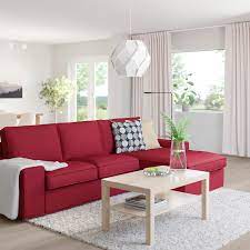 Ein schlafsofa ist ein echter allrounder. Kivik 3er Sofa Mit Recamiere Orrsta Rot Ikea Deutschland