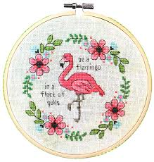 Modern Cross Stitch Flamingo Cross Stitch Kit Limited Edition