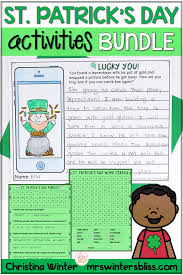 St Patrick S Day In The Classroom In 2020 Literacy Activities Writing Activities Literacy