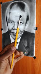 Happy birthday portrait made with blue pen