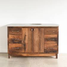 American reclaimed creates custom builds reclaimed wood vanities and shelves for bathrooms and lavatory spaces. 48 Textured Reclaimed Wood Vanity What We Make