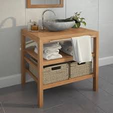 If you are looking for bathroom vanities teak you've come to the right place. Vidaxl Bathroom Vanity Cabinet With 2 Baskets Solid Teak 74x45x75 Cm Brown