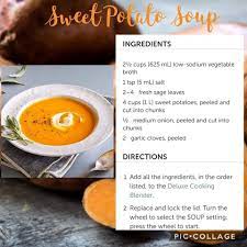 Pc Deluxe Cooking Blender Sweet Potato Soup Blender Recipes Dinner Pampered Chef Recipes Blender Recipes