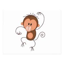 Cute Dancing Monkey Postcard Zazzle Com In 2021 Monkey Art Monkey Drawing Easy Art Drawings For Kids