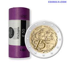 Hungary is hosting france at ferenc puskas arena in round 2 of group f in the euro cup 2021. France 2021 Roll 2 Euro Unicef X25 Coins