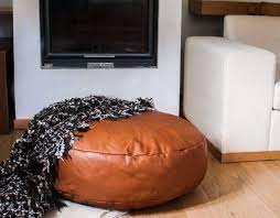 Pillow cases └ bedding └ home, furniture & diy all categories antiques art baby books, comics & magazines business, office & industrial cameras & photography cars, motorcycles & vehicles clothes, shoes. Large Leather Pouf In Cognac Leather Floor Pillow Floor Cushion Floor Pillow Pouf Cover Pouf Ottoman Pouffe Poufs For Sitting Leather Pouf Pouf Floor Pillows