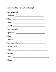 Craft Projects For Kids Thankful Writing Poem Writing Prompts Thankful Writing Activity