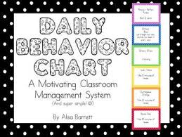 daily classroom rewards and consequence system behavior chart