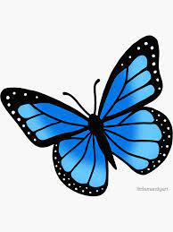 Mar 16 2019 download this butterfly butterfly clipart blue fly png clipart image with transparent. Blue Butterfly Sticker By Littlemandyart In 2021 Butterfly Painting Butterfly Drawing Butterfly Art Painting