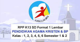 Pin di administrasi kurikulum 2013. Rpp Pendidikan Agama Kristen Dan Bp Sd K13 Format 1 Lembar Perangkat Pembelajaran