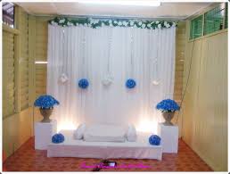 Baju bertona biru gelap dan pelamin pastel kebiruan. Simplest Pelamin Diy Idea Diy Wedding Decorations Stage Backdrop Ideas Mehendi Decor At Home